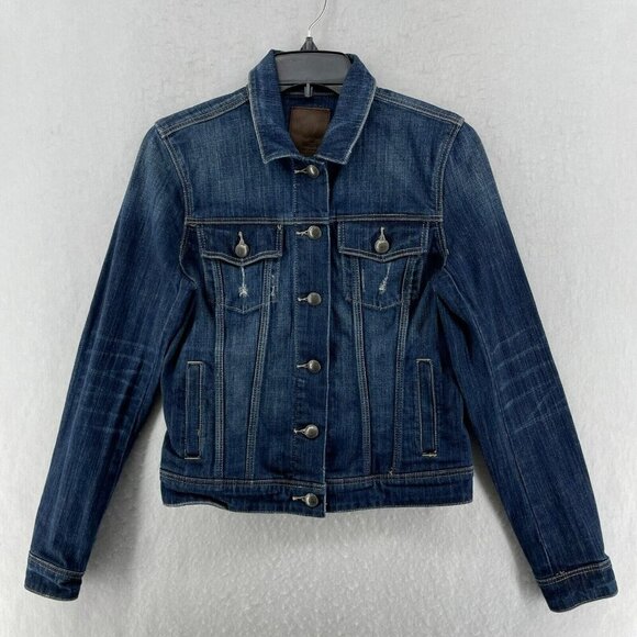 Articles of Society Jacket Women's Sz S Blue Button-Up Collared Pockets Denim - Picture 1 of 11